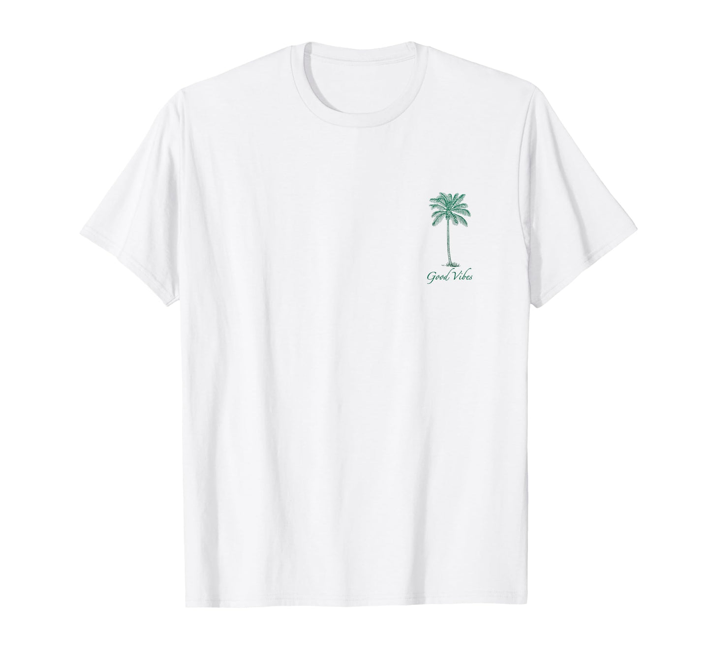 Vintage Hawaiian Palm Tree Beach Tropical Island Pocket Logo T-Shirt