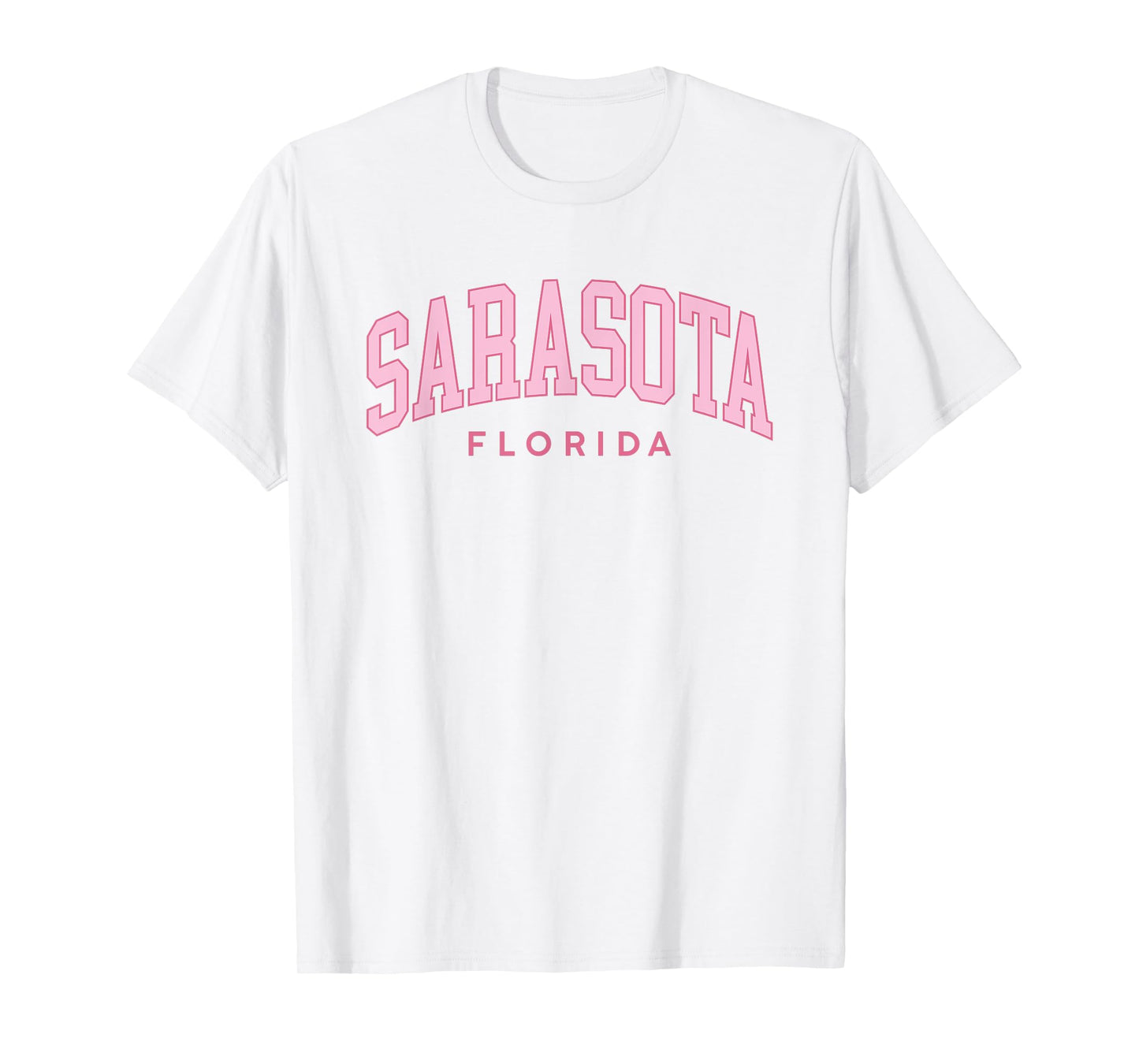Sarasota Florida Retro Preppy Throwback Pink Girls T-Shirt