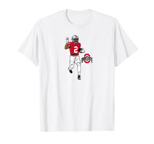 Caleb Downs - Superstar Pose - Ohio State Football T-Shirt