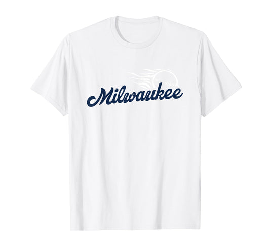 Milwaukee Baseball Vintage Minimalist Retro Baseball Lover T-Shirt