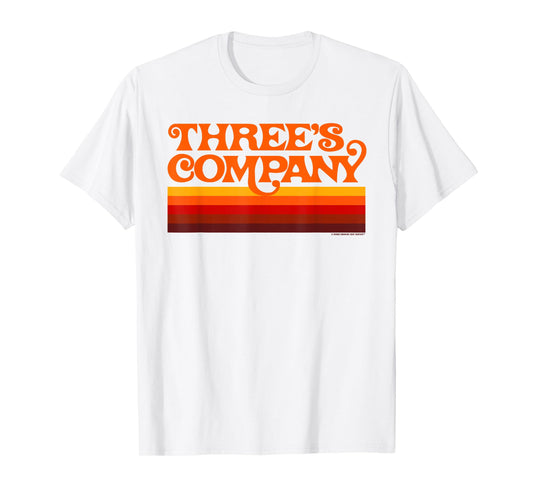 Three's Company Logo Retro Chromatic Sunset T-Shirt
