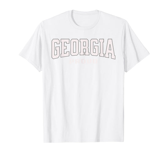 Vintage Georgia GA Athletic Varsity Sports Design Red T-Shirt