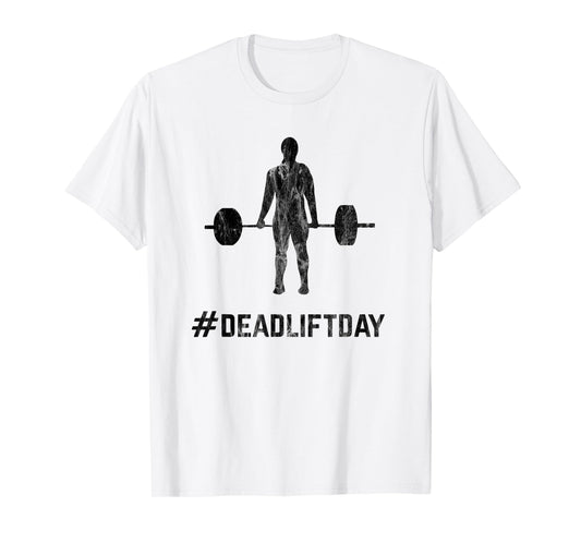 Deadlift-Day Retro Vintage Barbell Gym Lifting T-Shirt