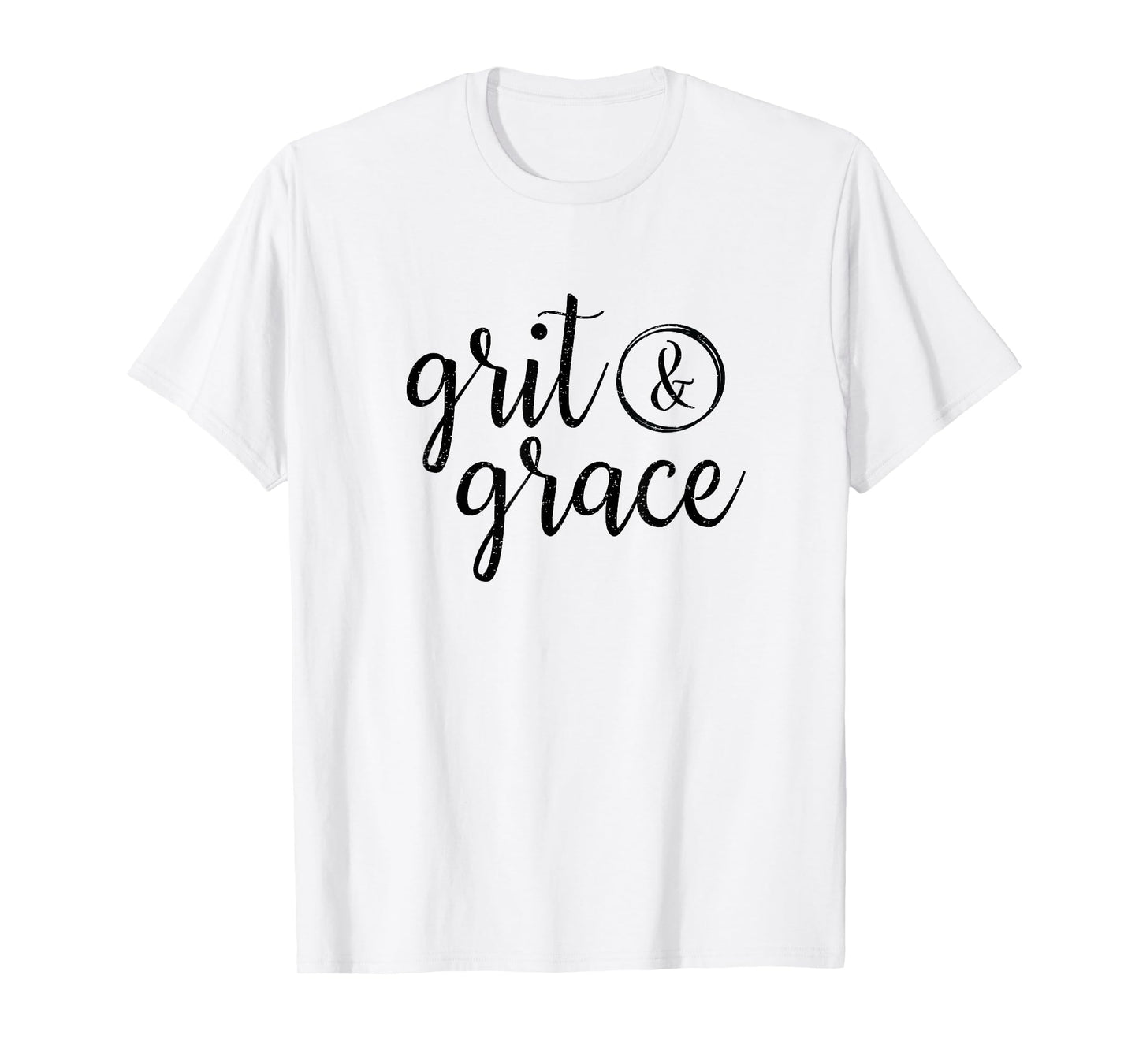 Grit & Grace Vintage Distressed Text T Shirt T-Shirt