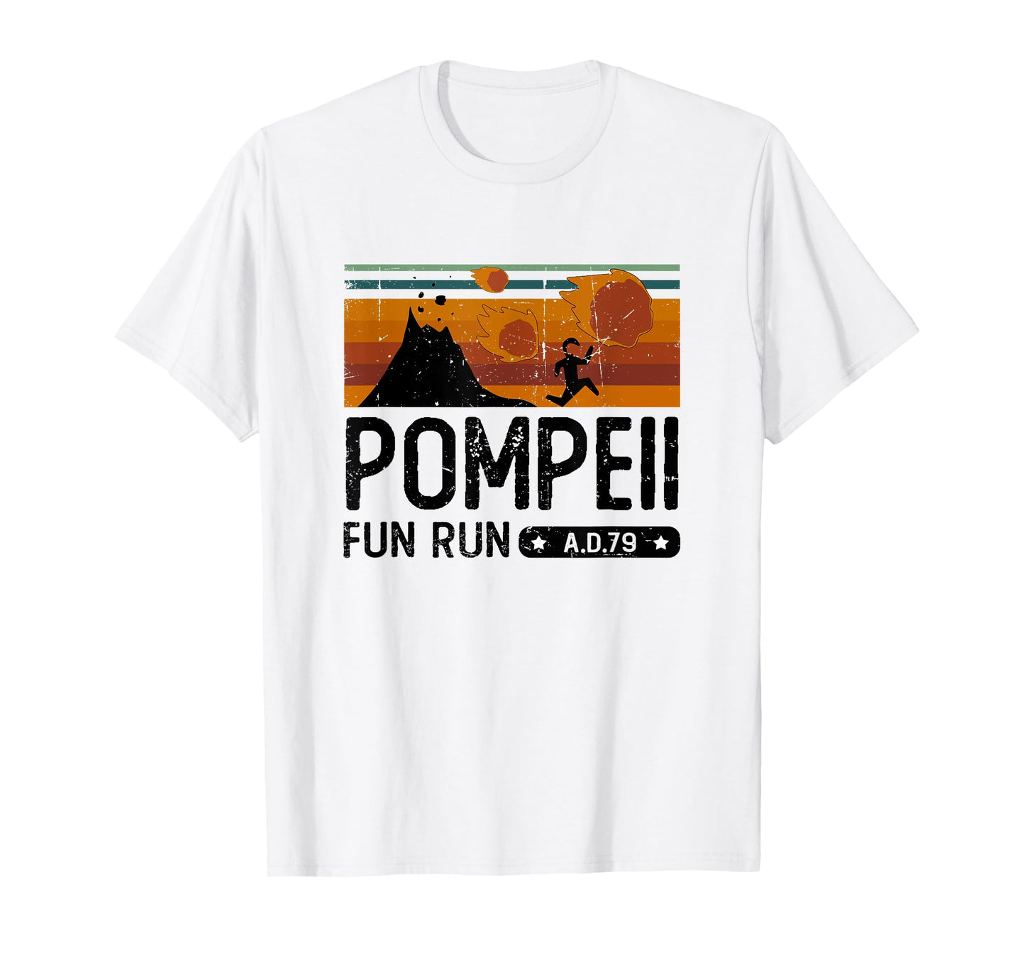 Pompeii Fun Run 79 AD Retro Vintage T-Shirt T-Shirt