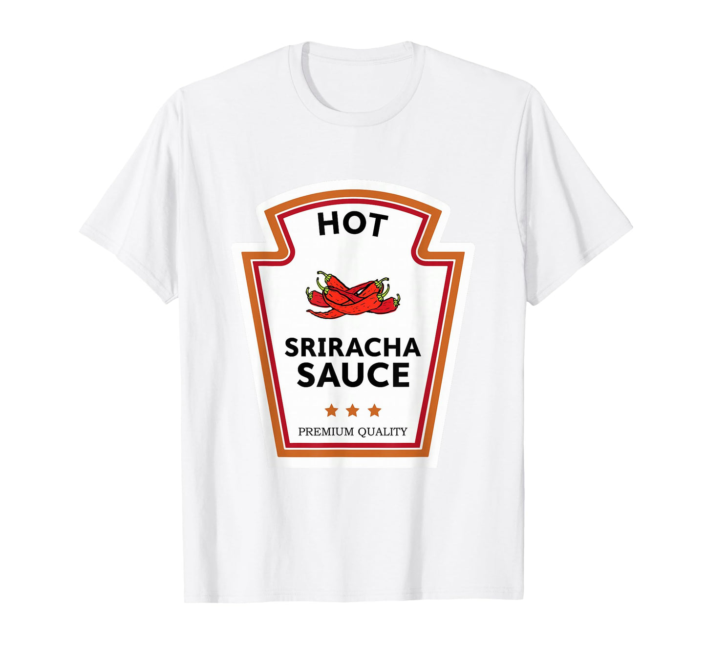 J. Walker Unisex-Adults Hot Sriracha Sauce Condiment Group Costume T-Shirt, Red, Small, Short Sleeve, T-Shirt