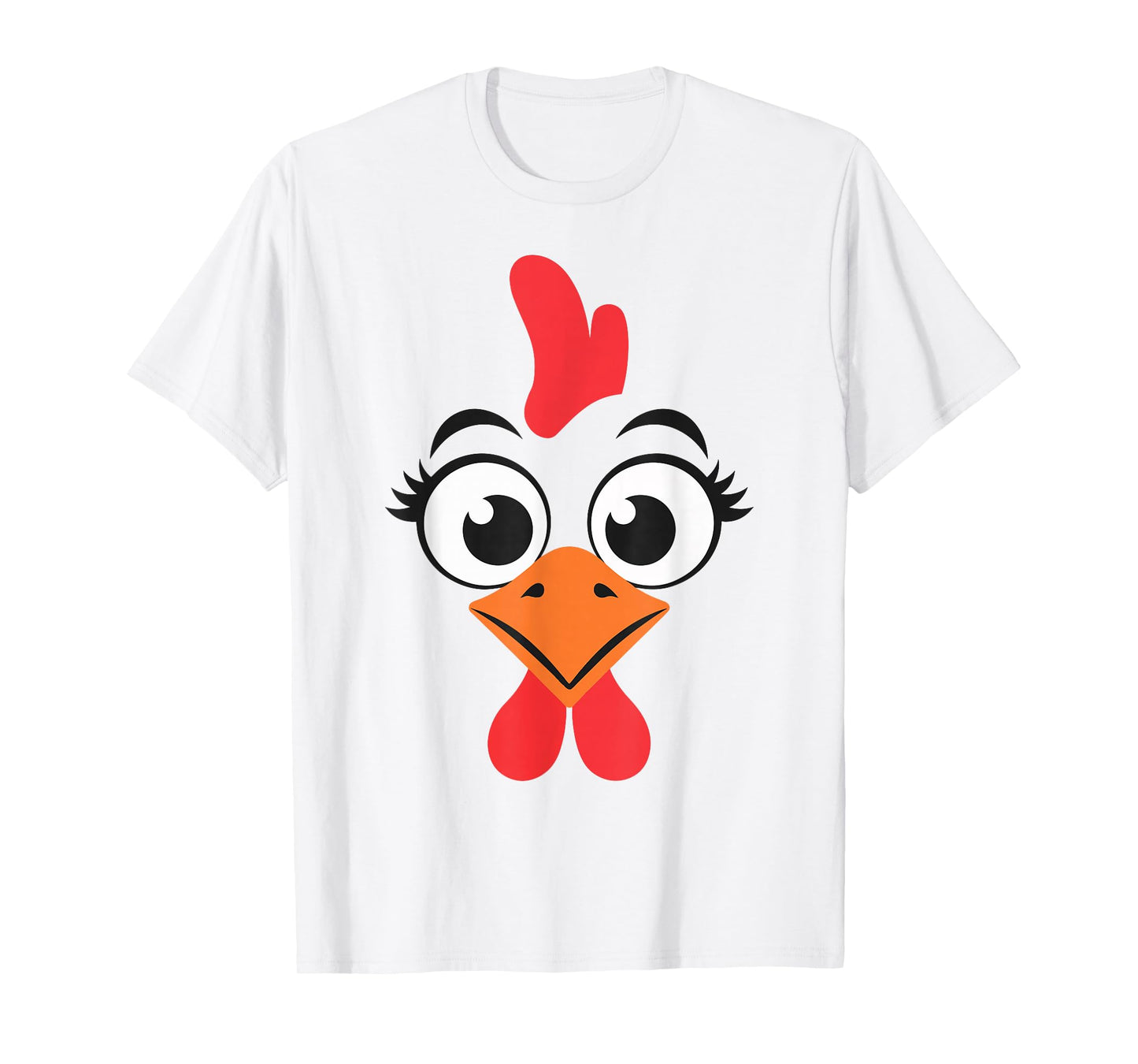 Chicken Shirt Adult Kids Men Women Chicken Hen Face Costume T-Shirt