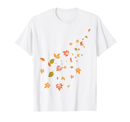Falling Autumn Fall Leaves Cottagecore Autumn Fall Colors T-Shirt