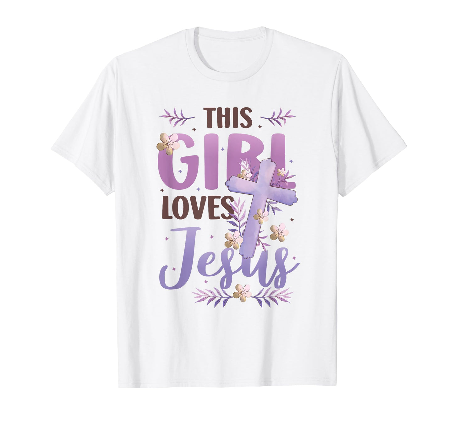 This Girl Loves Jesus Cute Christian Girl Jesus T-Shirt