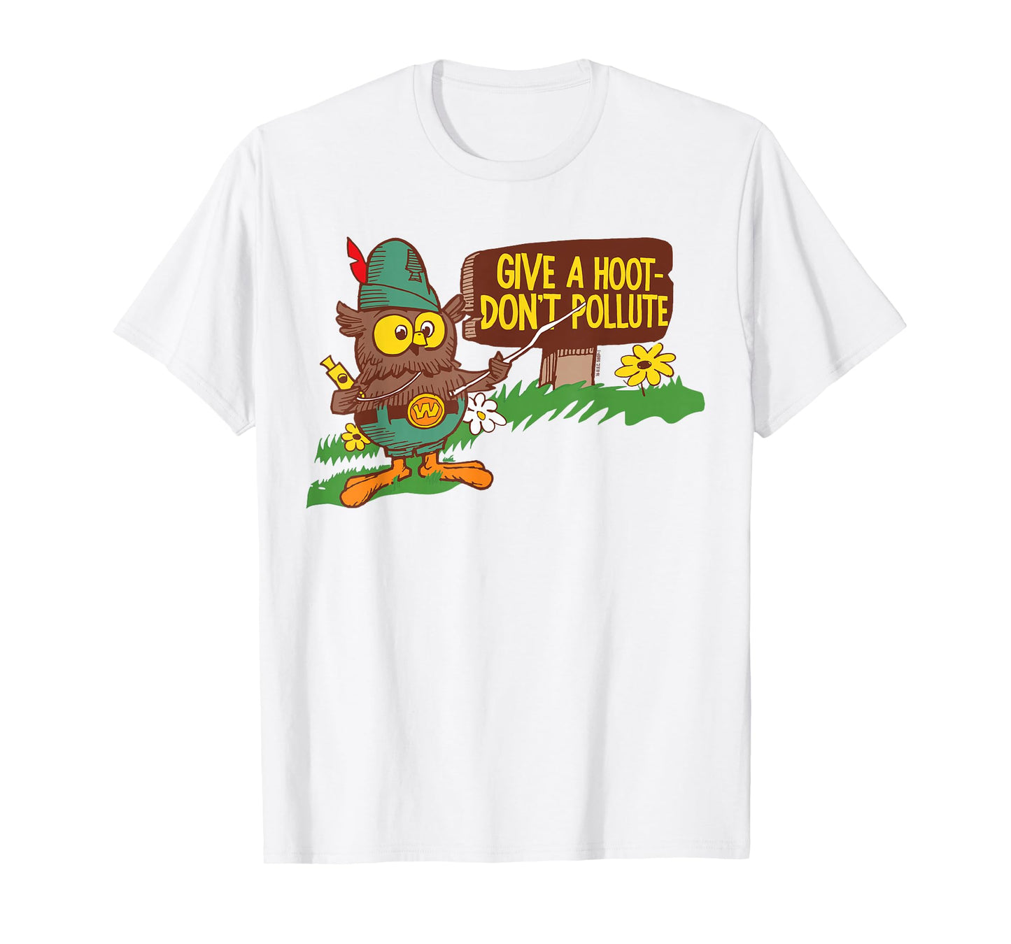 Give A Hoot - Don't Pollute Woodsy Owl Officially Licensed T-Shirt