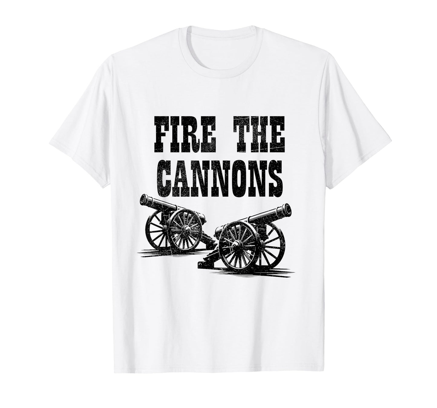 Fire The Cannons Cool Retro Vintage Double Cannon Classic T-Shirt
