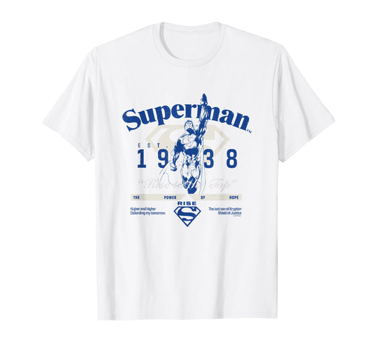 DC Comics Superman Rise To The Top Est. 1938 Vintage Logo T-Shirt