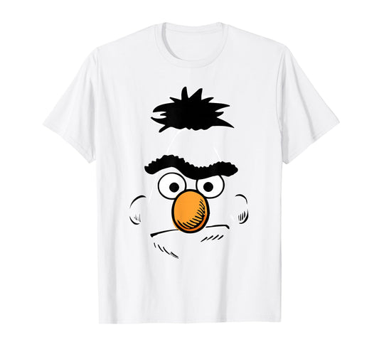 Sesame Street Bert Retro Sketch Face Halloween Costume T-Shirt