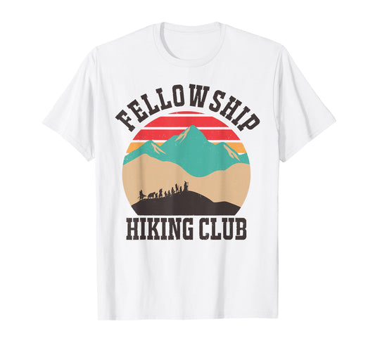 Fellowship Retro Hiking Club Mountain Nature Hiking Camping T-Shirt