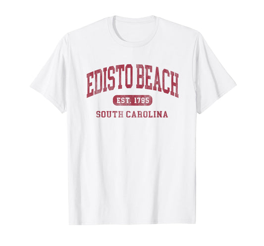 Edisto Beach South Carolina Vintage Established Mens womens T-Shirt