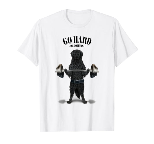 Black Labrador Dog Weightlifting in Fitness Gym T-Shirt