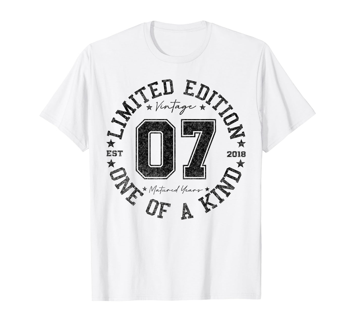 7 Year Old Gifts Vintage 2018 Limited Edition 7th Birthday T-Shirt