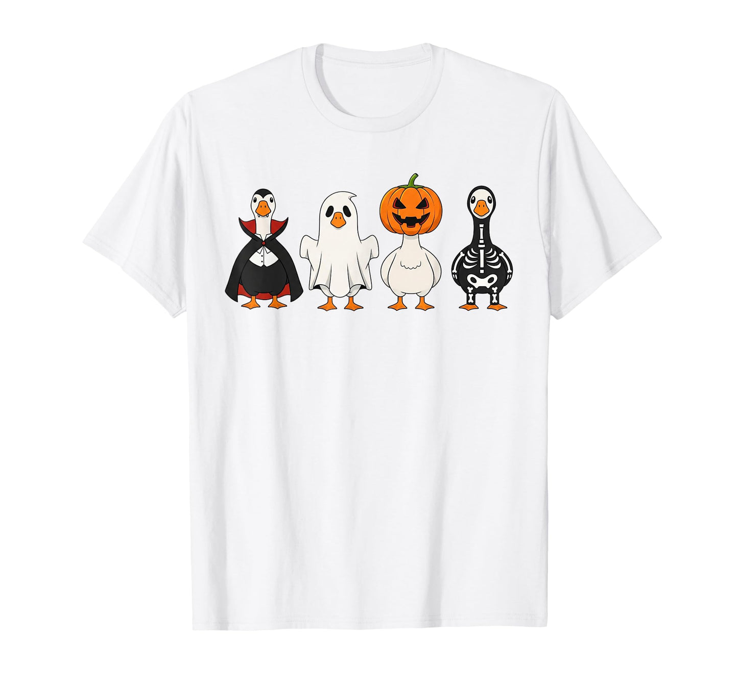 Gooses in Witch Ghost Pumpkin Costume Cosplay Halloween Day T-Shirt
