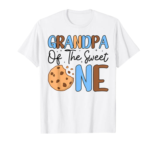 Grandpa Of The Sweet One Cookies & Milk 1st Birthday Family T-Shirt