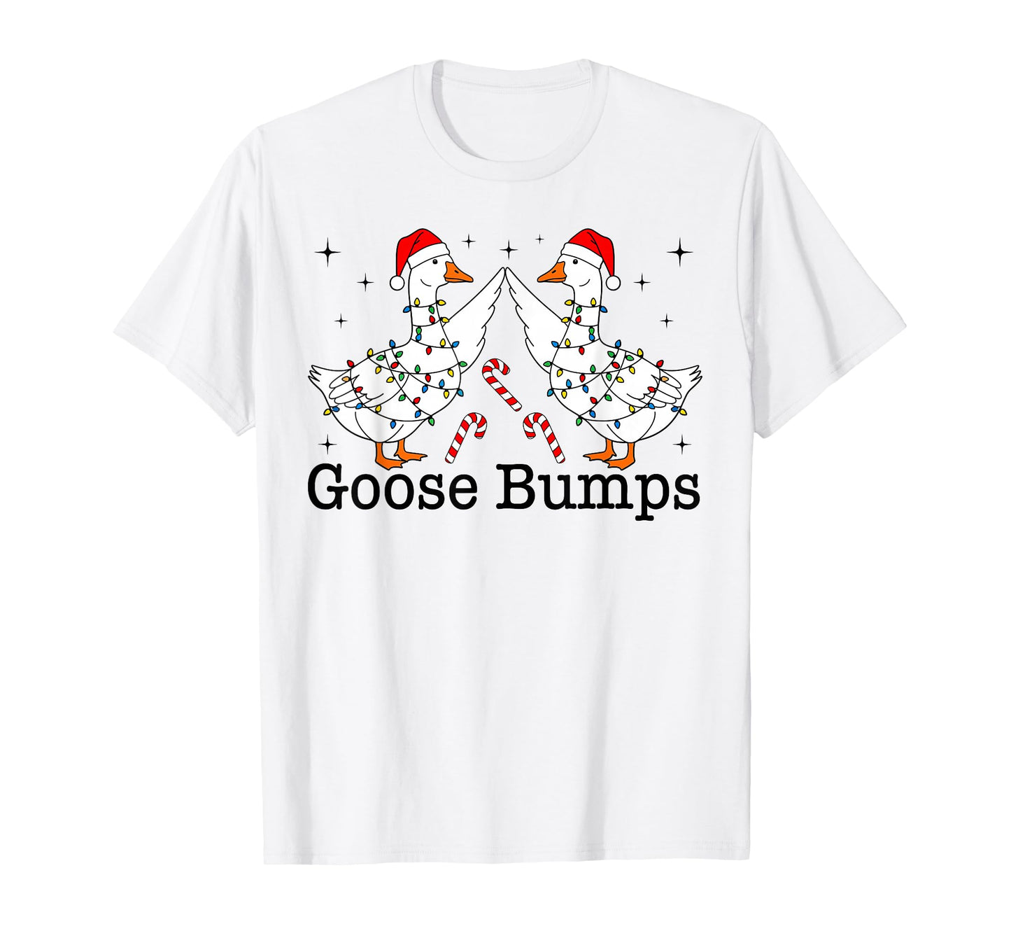 Goose Bumps Funny Christmas Geese Fist Bump Matching Family T-Shirt