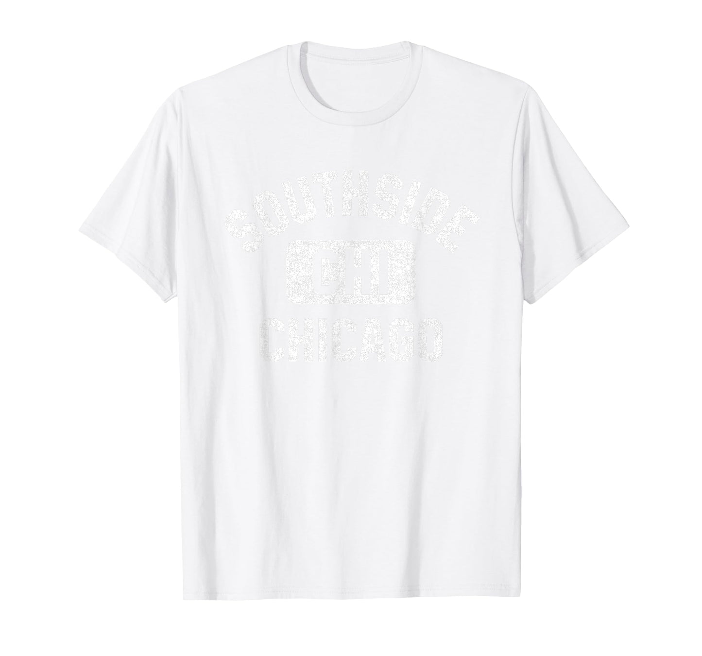 Southside Chicago Gym Style Distressed Print T-Shirt