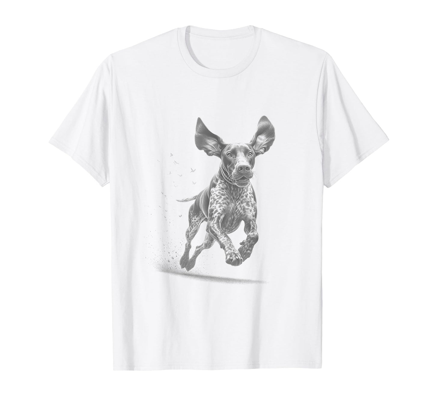 Vintage German Shorthaired Pointer Running Sketch Design T-Shirt