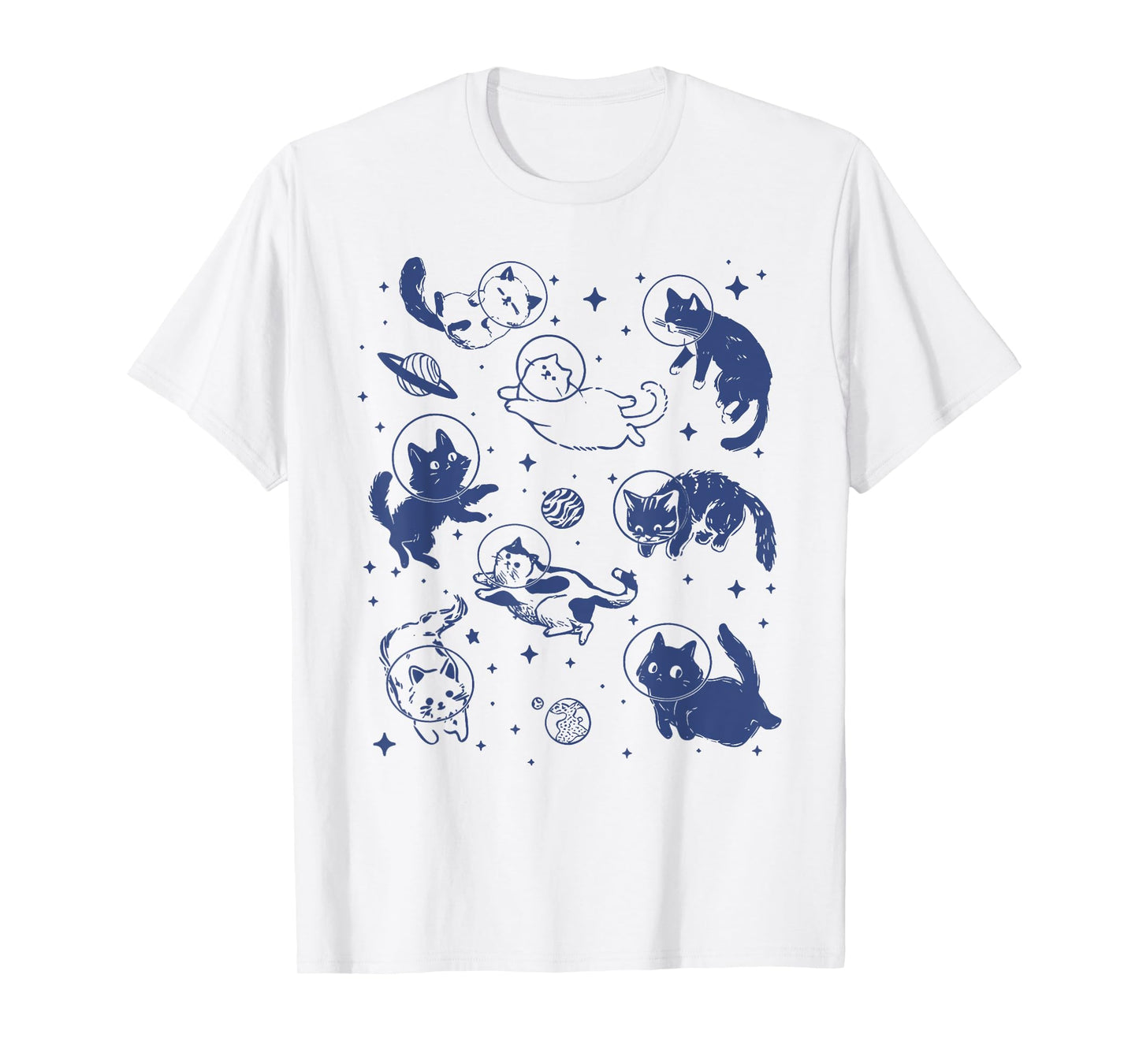 Vintage 90s Tattoo Retro Cats In Space T-Shirt