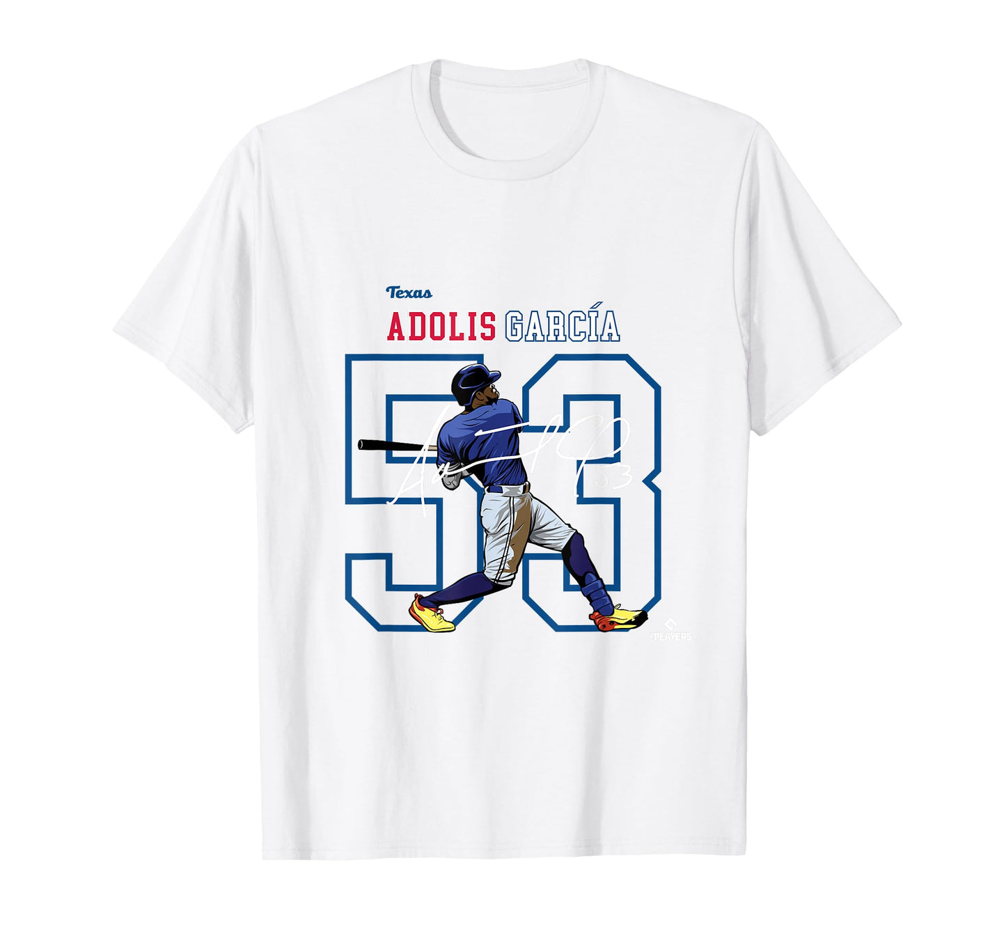 License Champs Adolis Garcia | Texas Baseball Players | MLBAGA3004 T-Shirt
