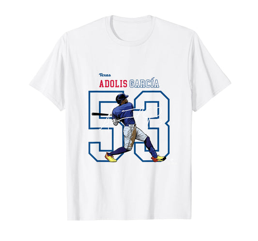 License Champs Adolis Garcia | Texas Baseball Players | MLBAGA3004 T-Shirt