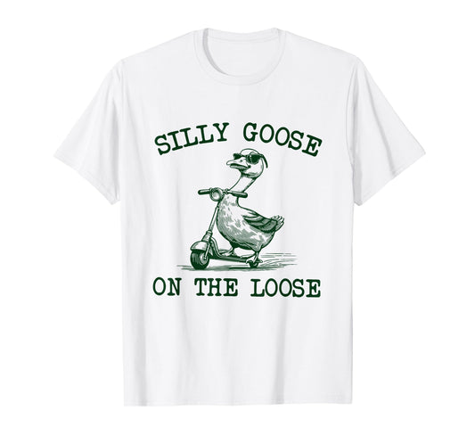 Funny Silly Goose On The Loose Silly Goose Boy Girl Kids T-Shirt