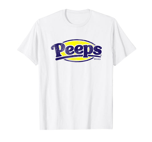 Peeps Easter Classic Distressed Peeps Brand Logo T-Shirt