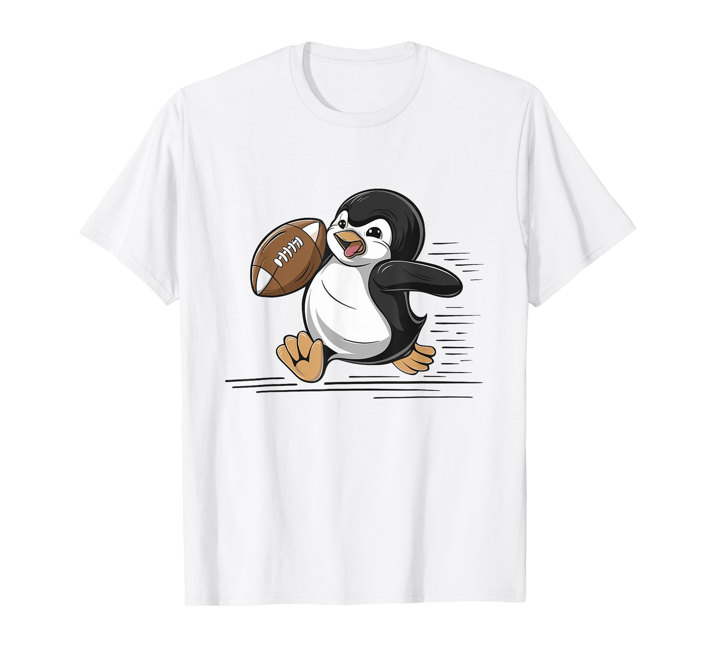 Penguin Playing Football Player Sports T-Shirt