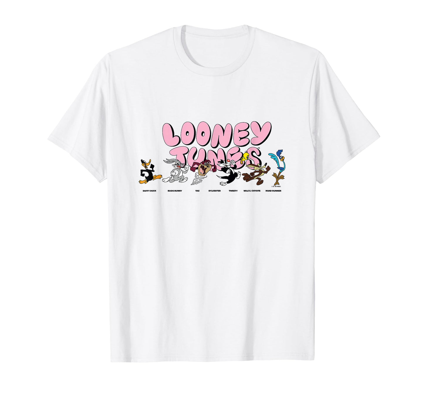Looney Tunes Classic Characters Chasing Each Other Vintage T-Shirt