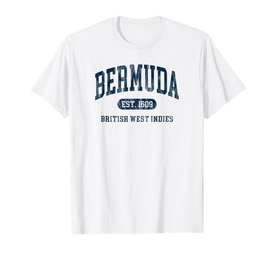 Vintage Bermuda Est 1609 Mens Womens Kids Retro Souvenir T-Shirt