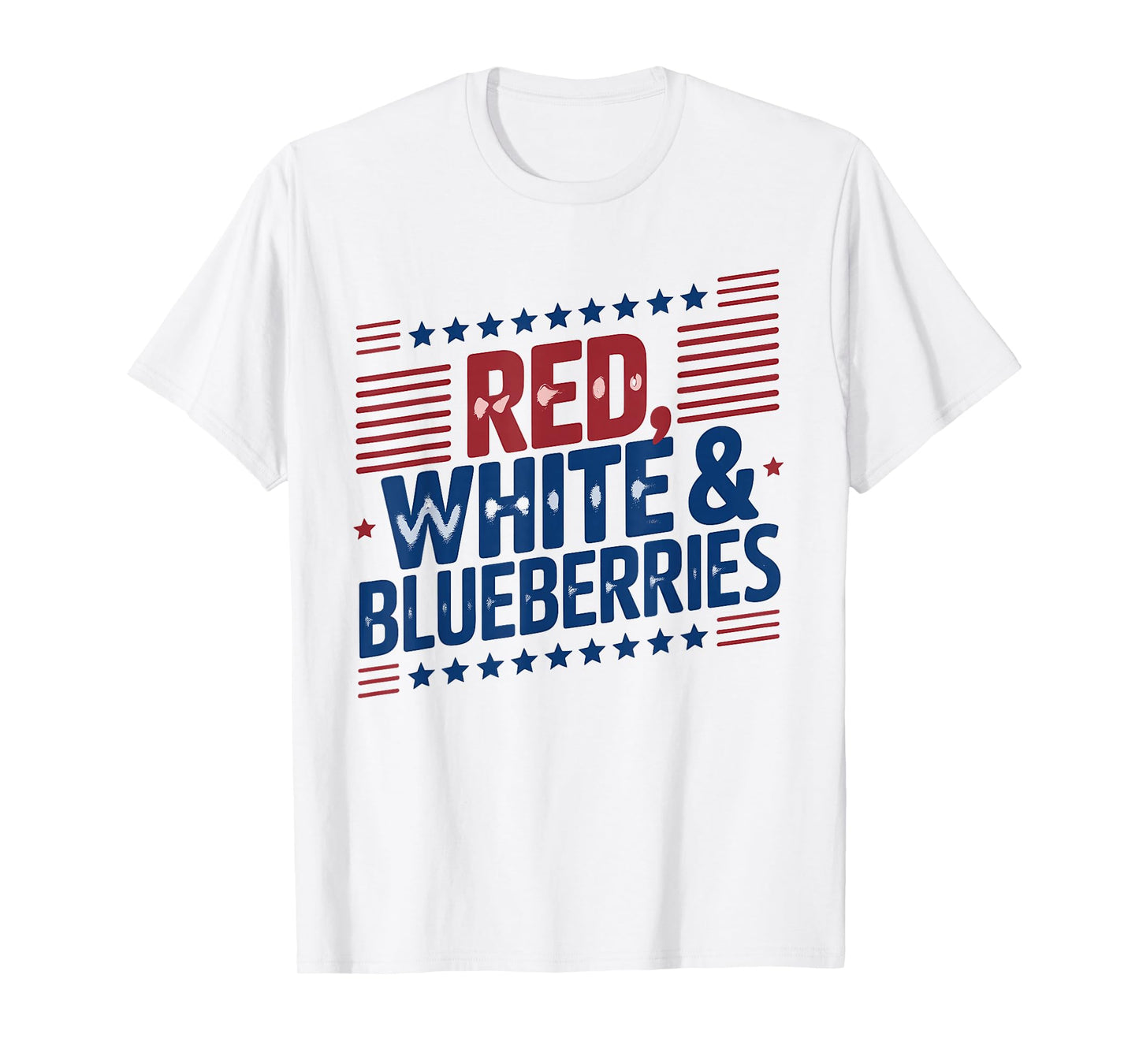 Vintage Patriotic Red White & Blueberries Humor Statement T-Shirt