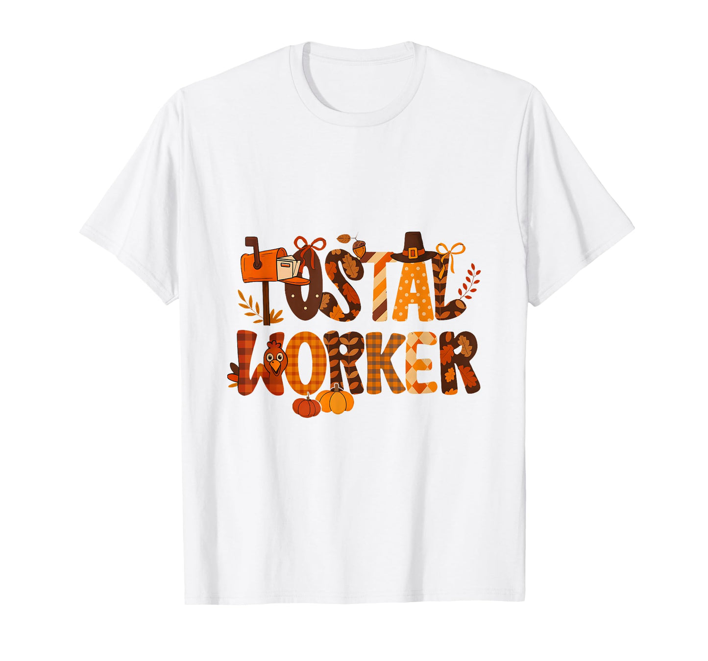 Postal Worker Halloween Mailbox Pumpkin Bat Spooky T-Shirt