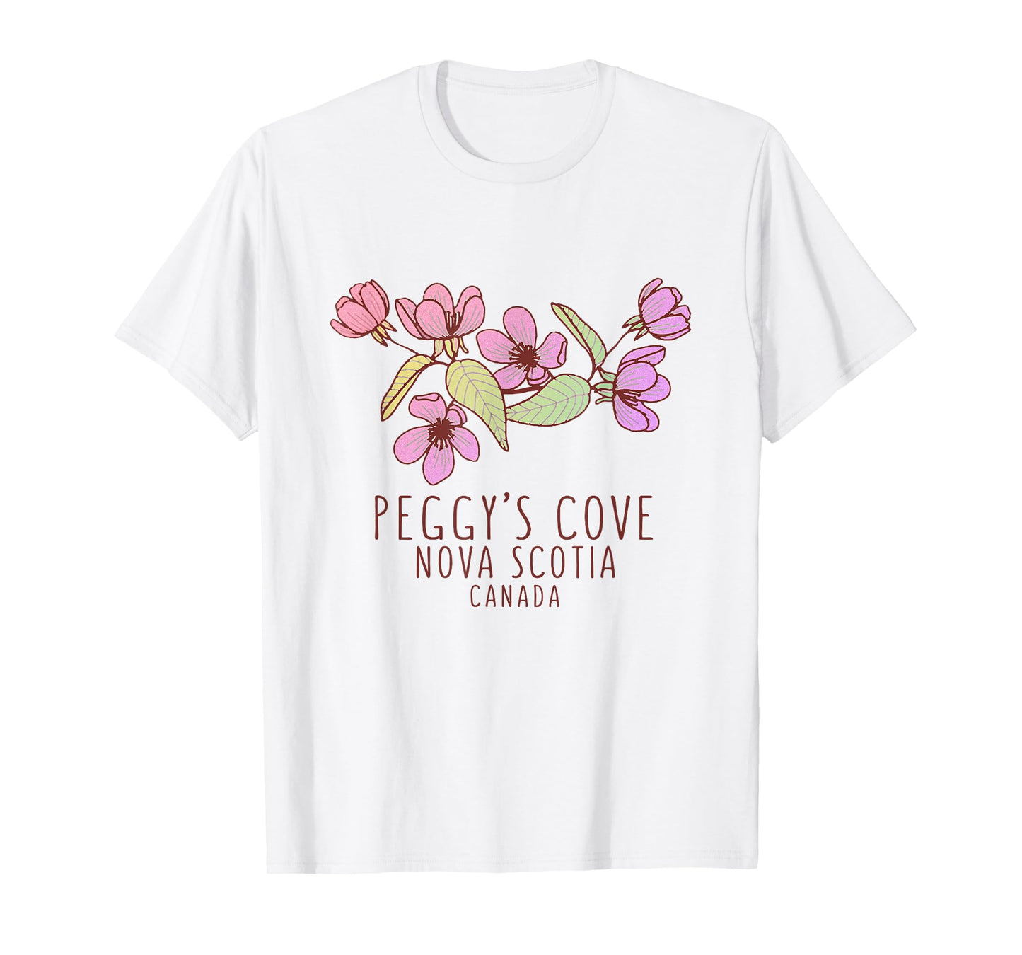 Peggy's Cove Nova Scotia Canada Wildflowers T-Shirt
