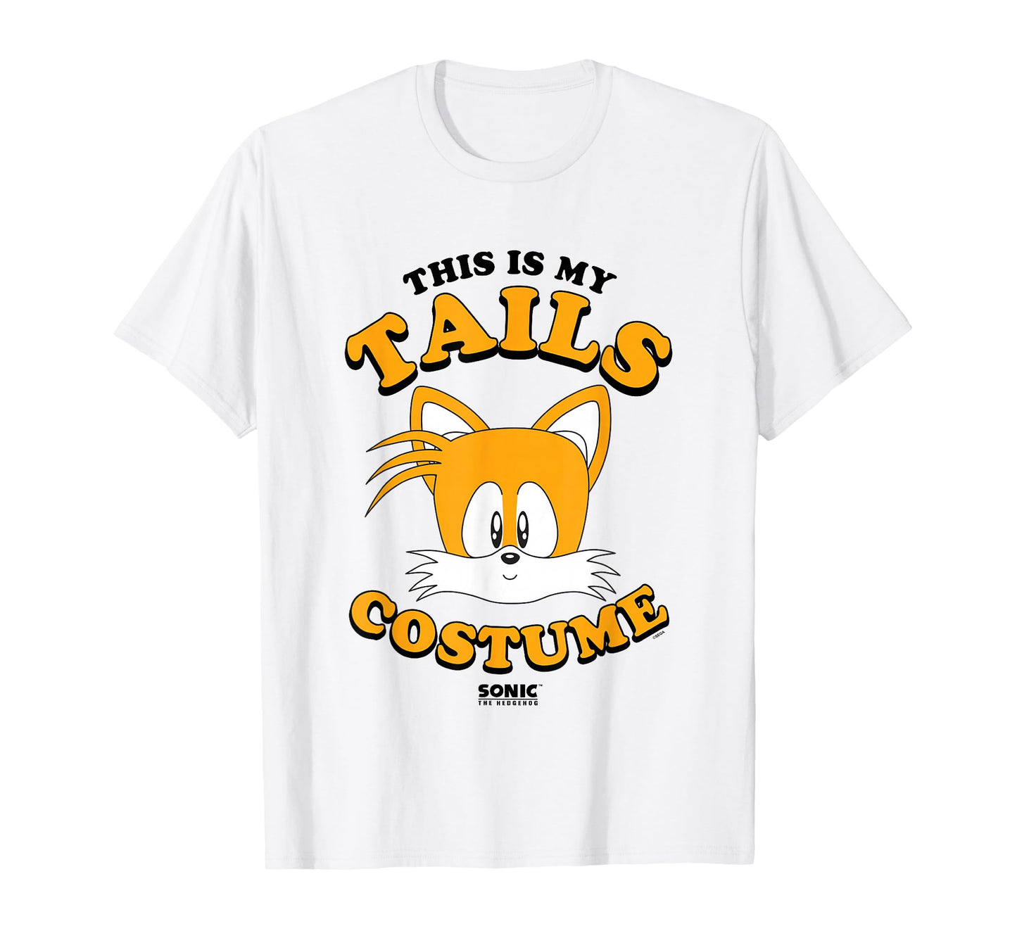 Sonic The Hedgehog Halloween This Is My Tails Retro Costume T-Shirt