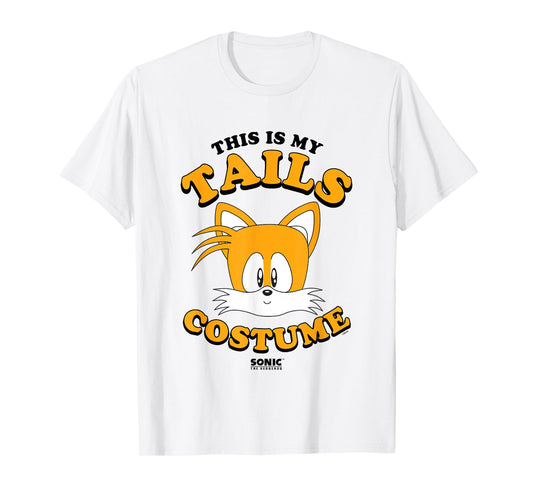 Sonic The Hedgehog Halloween This Is My Tails Retro Costume T-Shirt