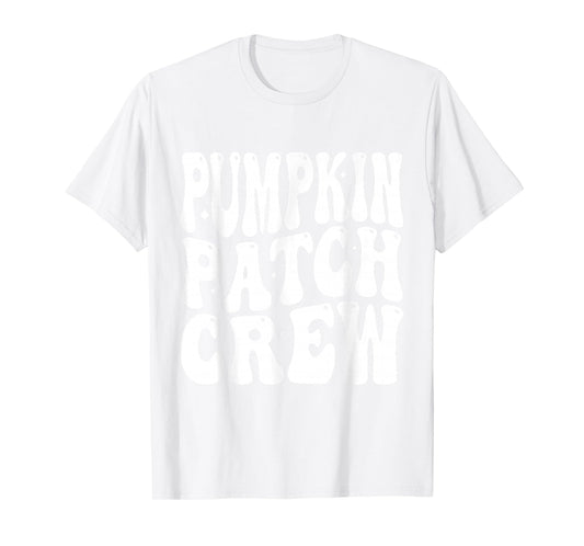 Pumpkin Patch Crew Matching Family Halloween Groovy T-Shirt