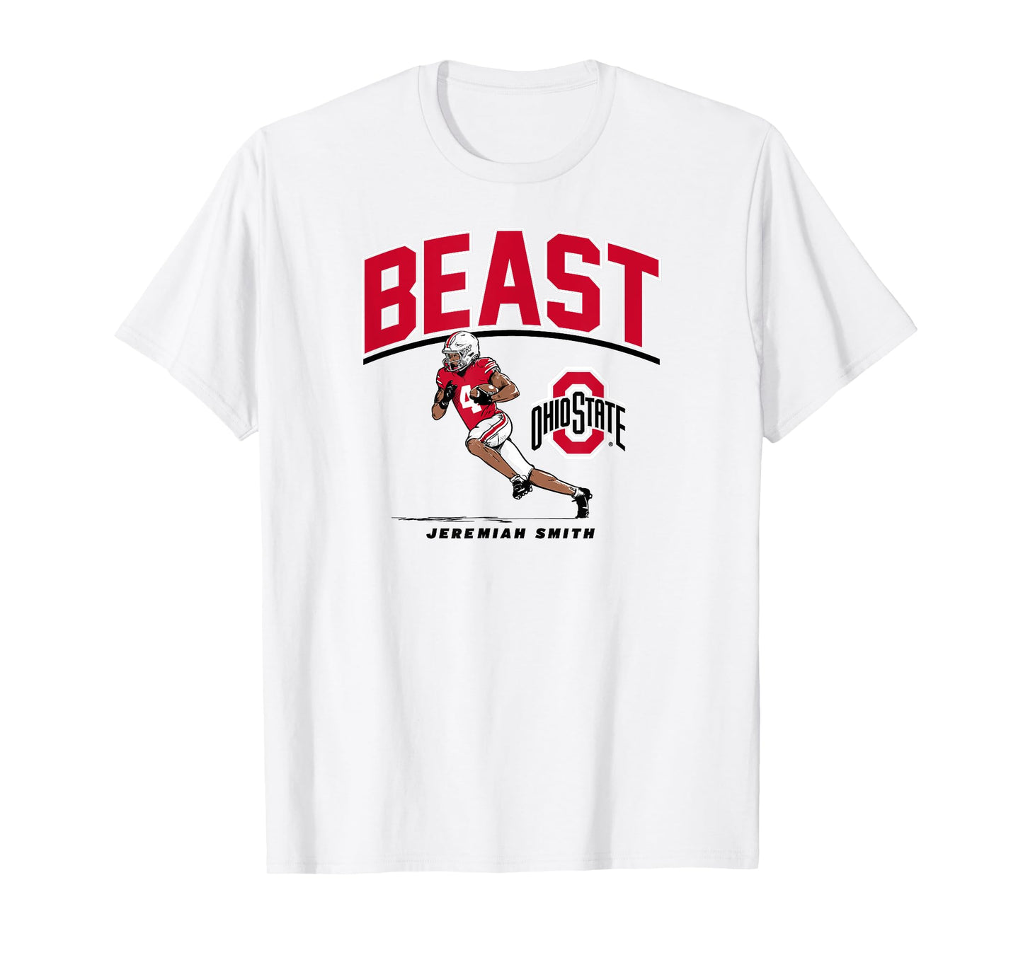 Jeremiah Smith - Beast (Gray) - Ohio State Football T-Shirt
