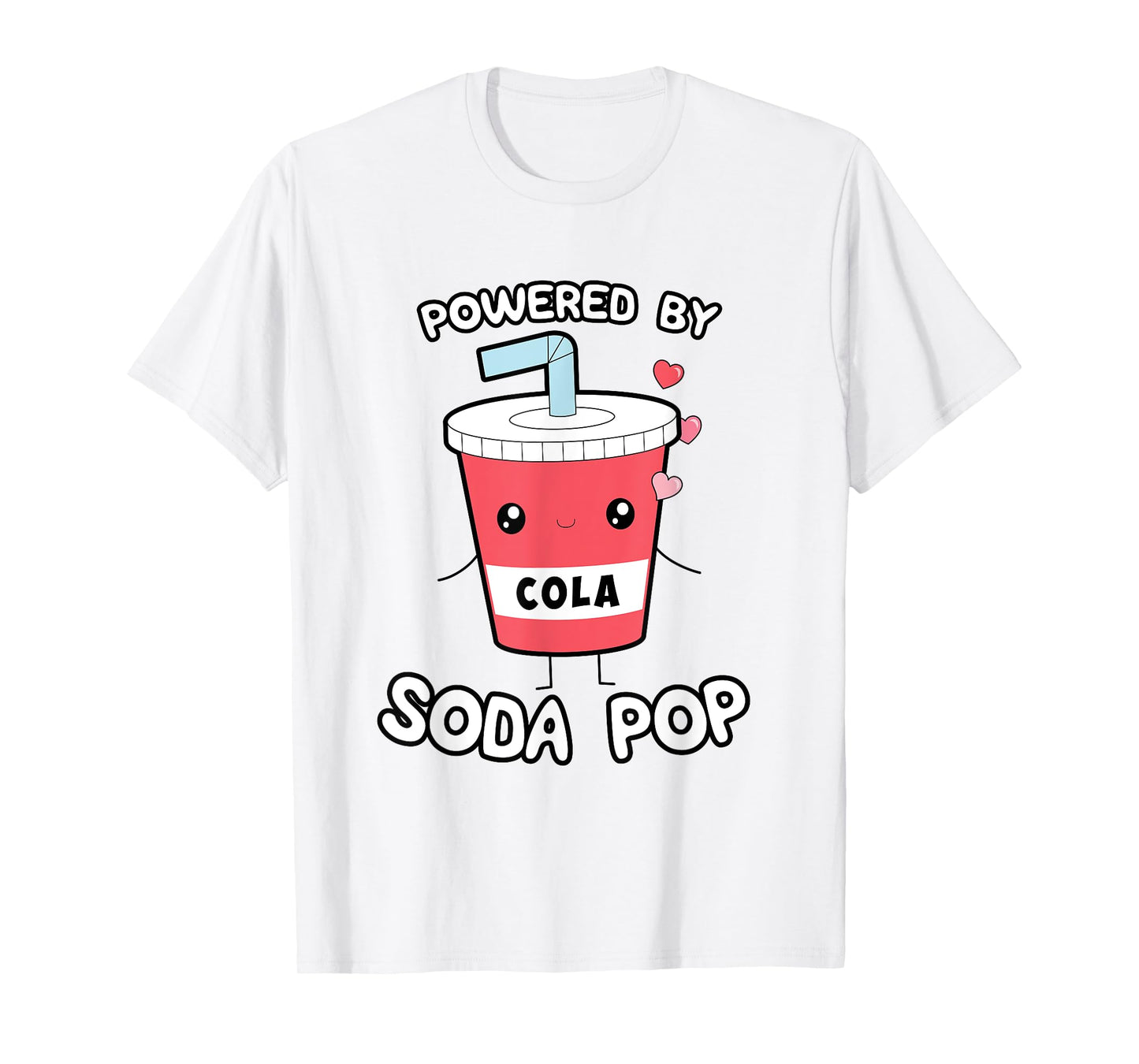 Powered by Soda Pop, Kawaii Cute Otaku Top T-Shirt