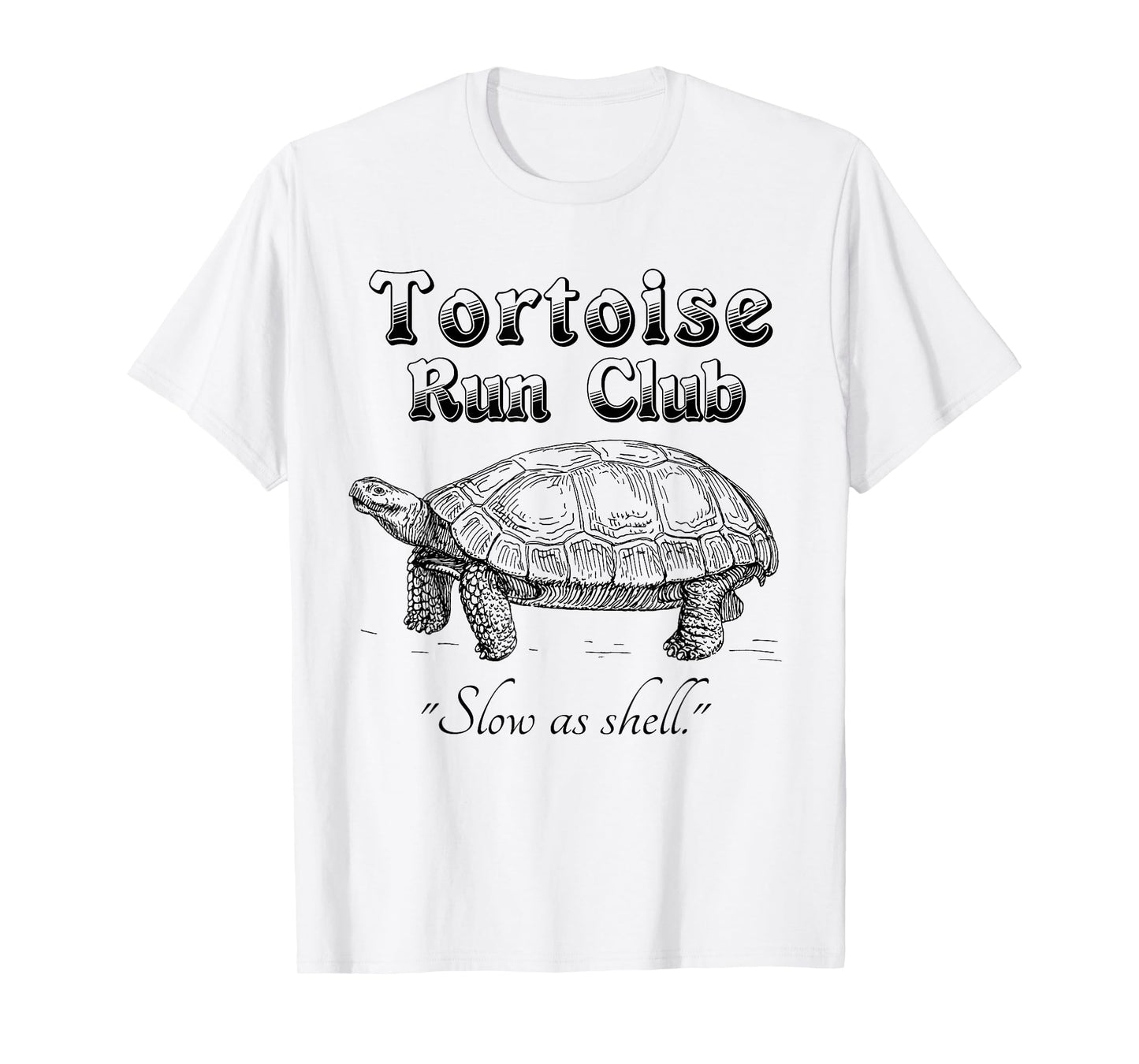 Marathon Running Funny T Shirt Tortoise Run Club T-Shirt