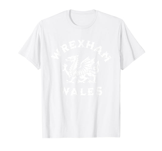 Wrexham Wales Welsh Dragon Flag Vintage T-Shirt
