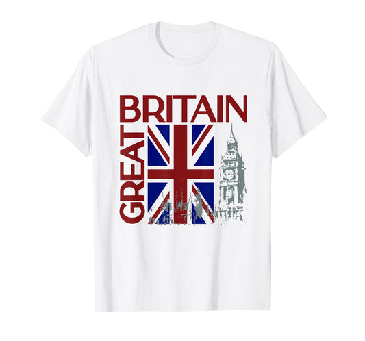 Great Britain England British Union Jack Flag Vintage T-Shirt