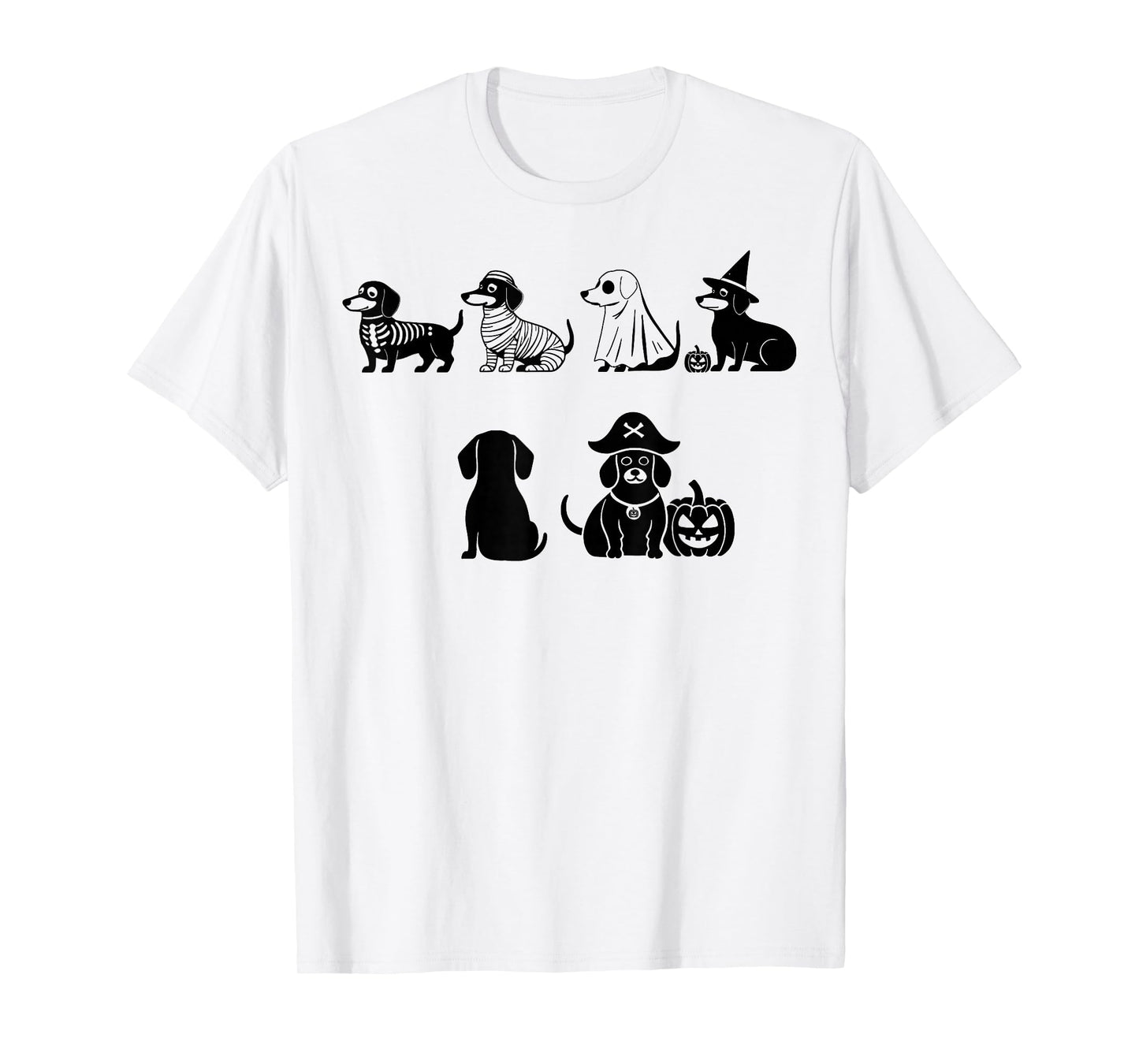 Boo Dachshund Halloween Spooky Dog Wiener Witch Apparel T-Shirt