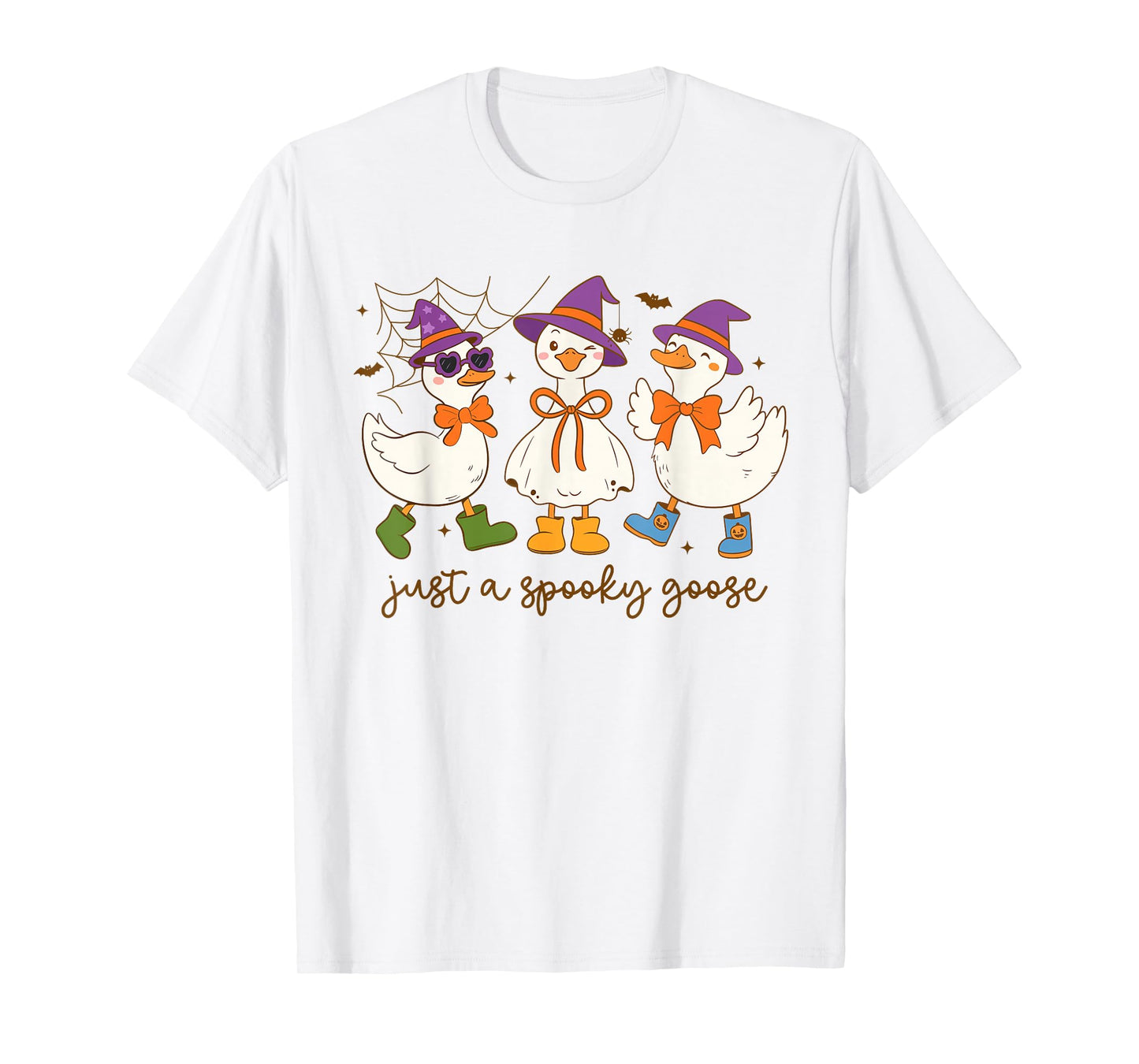 Just A Spooky Goose Halloween Silly Goose Funny Halloween T-Shirt