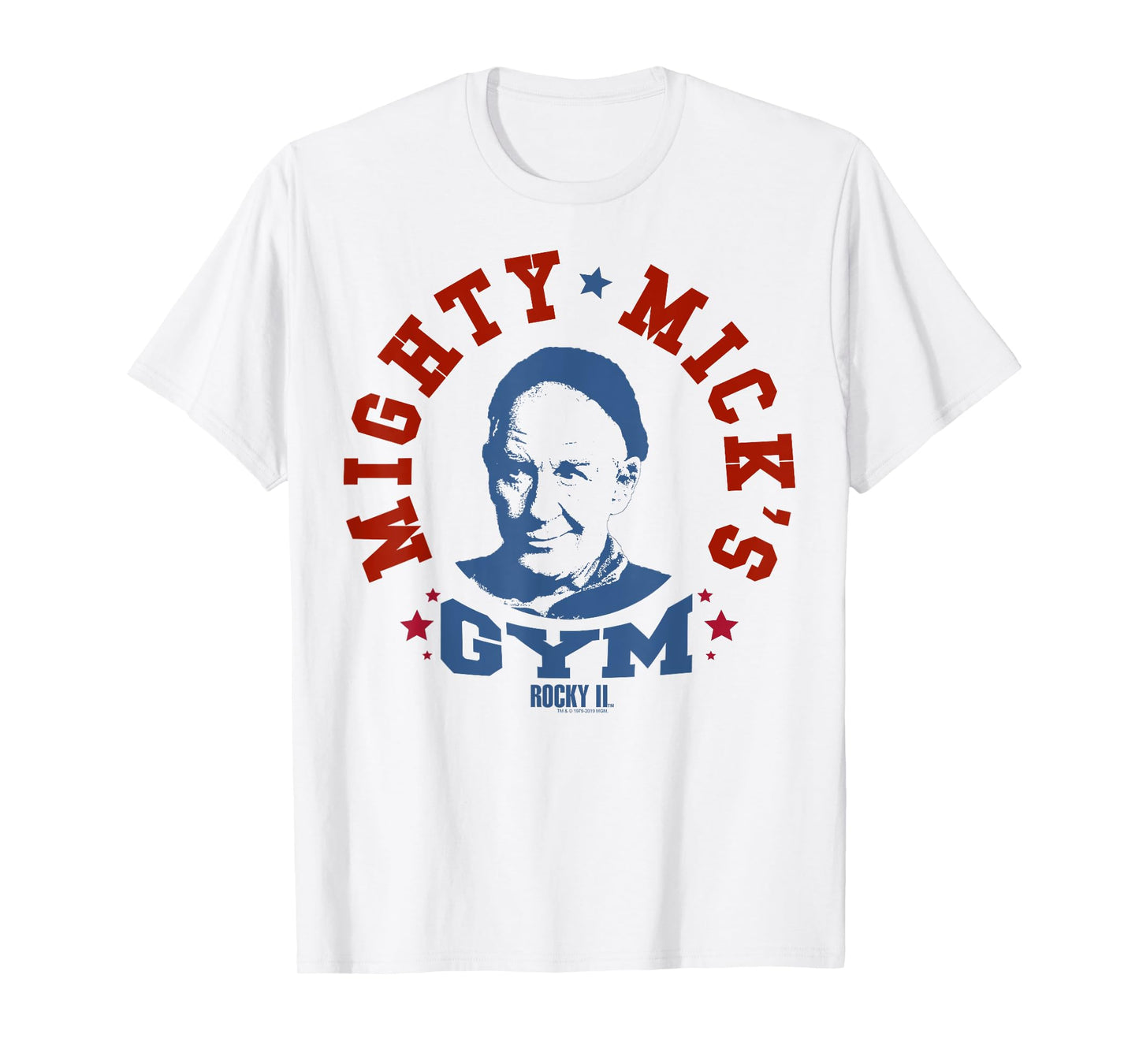 Rocky Mighty Mick's Gym Blue Hue Portrait Logo T-Shirt