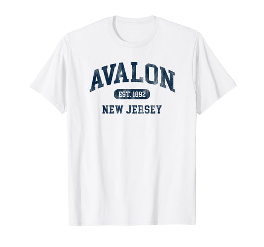 Vintage Avalon New Jersey Retro Preppy Throwback Mens T-Shirt