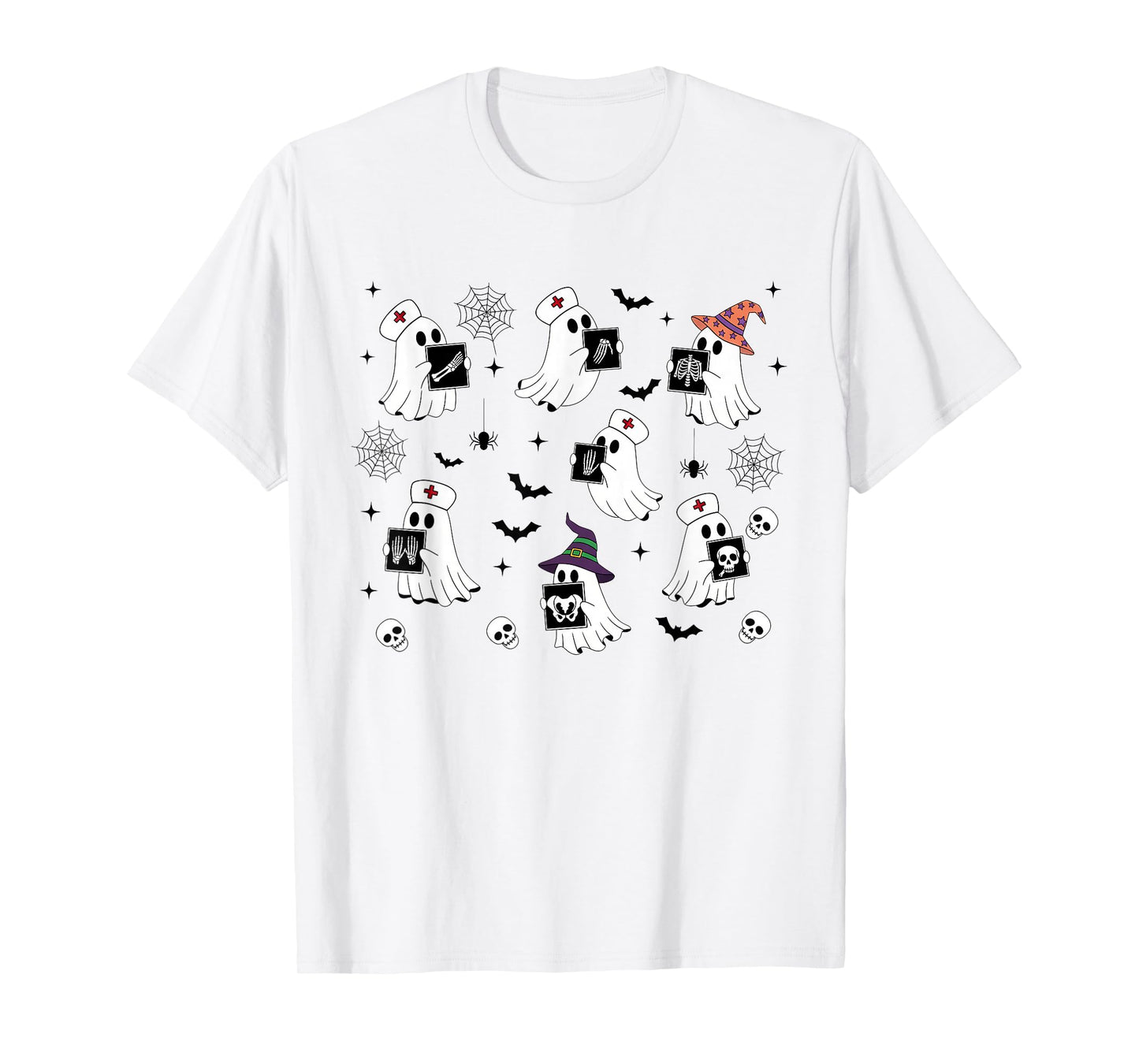 Halloween Vibes Rad Tech Radiology X-ray Boo Ghost Spooky T-Shirt